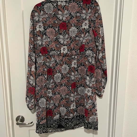 NWT Floral Cinched Waist Dress XL - Picture 6 of 7